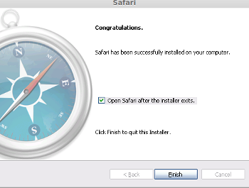 Safari install complete
