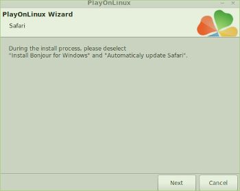 PlayOnLinux Safari Instructions