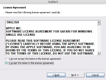 Safari EULA