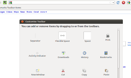 Drag refresh button