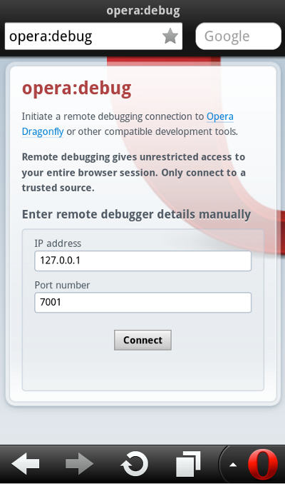 opera:debug