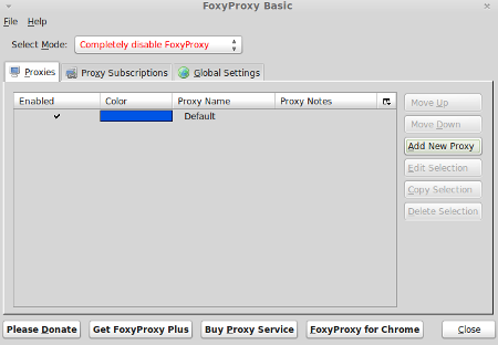 Foxyproxy Config
