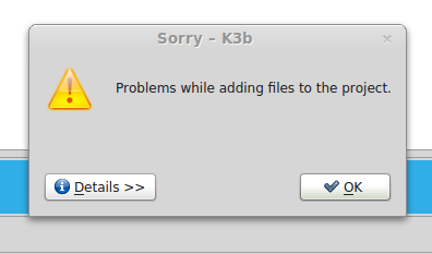 k3b erorr