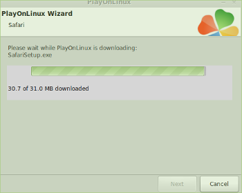 Downloading Safari